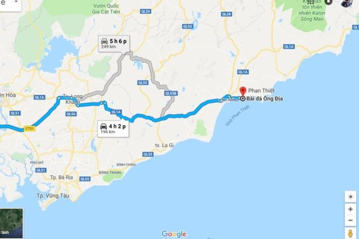 Phương tiện đi Bãi đá Ông Địa