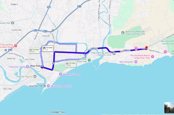 Đường đi Bảo tàng nước mắm Làng Chài Xưa