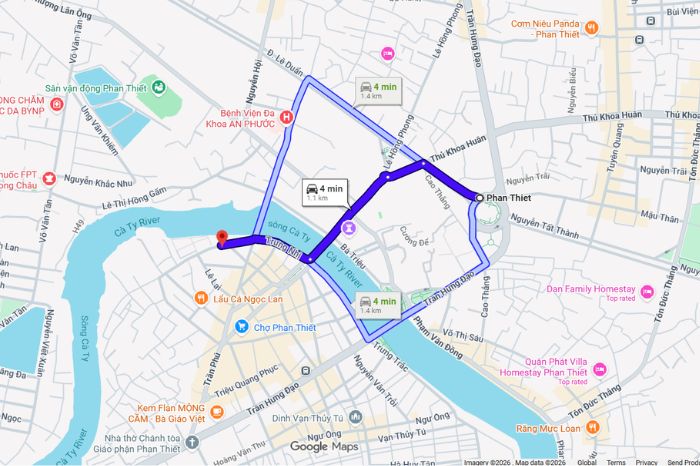 Đường đi Trường Dục Thanh